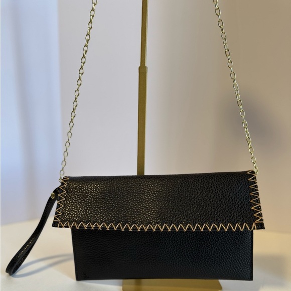 Danielle Nicole Clutch Black With Gold Accent - Picture 9 of 10